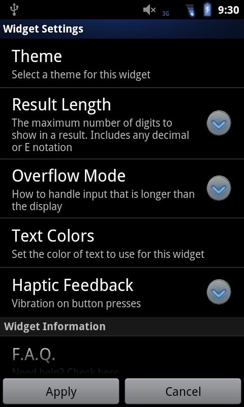 Calculator Widget