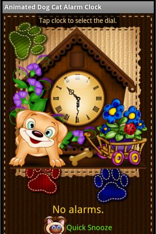 Cat Dog Alarm Clock Widget