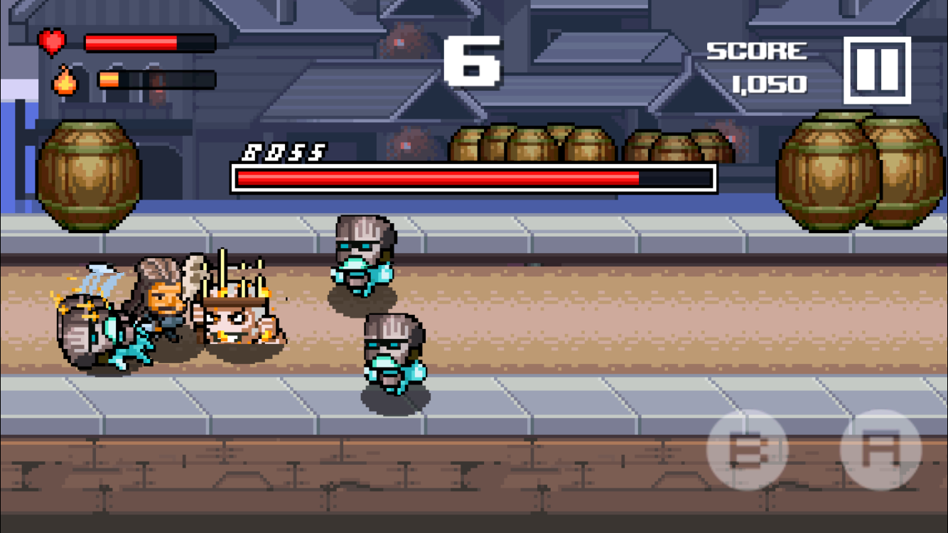 Dwarf King - Five Orcs Battle