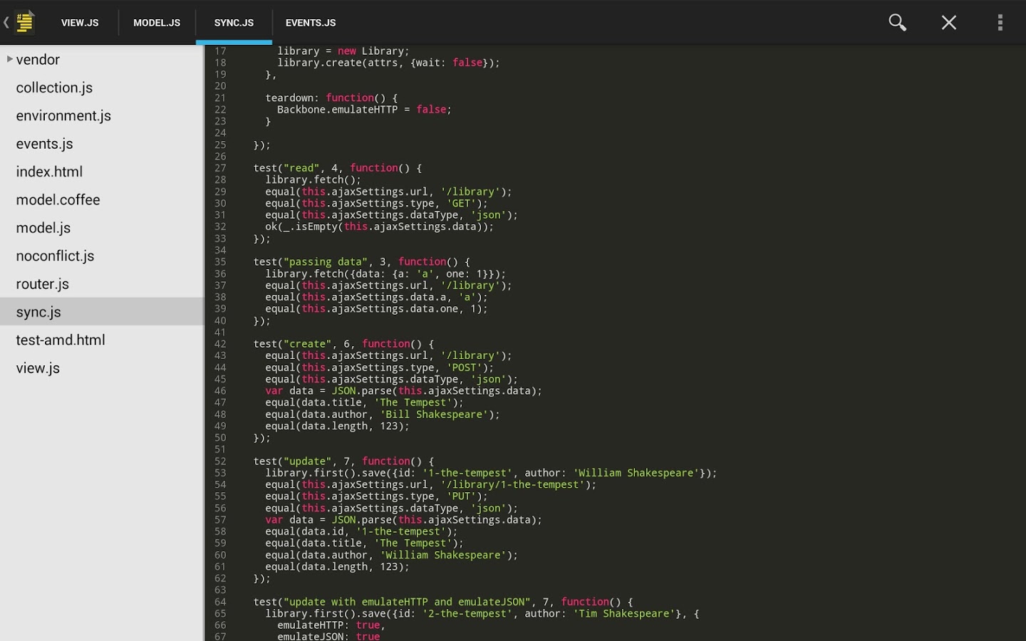 Web viewer html. Js code viewer.