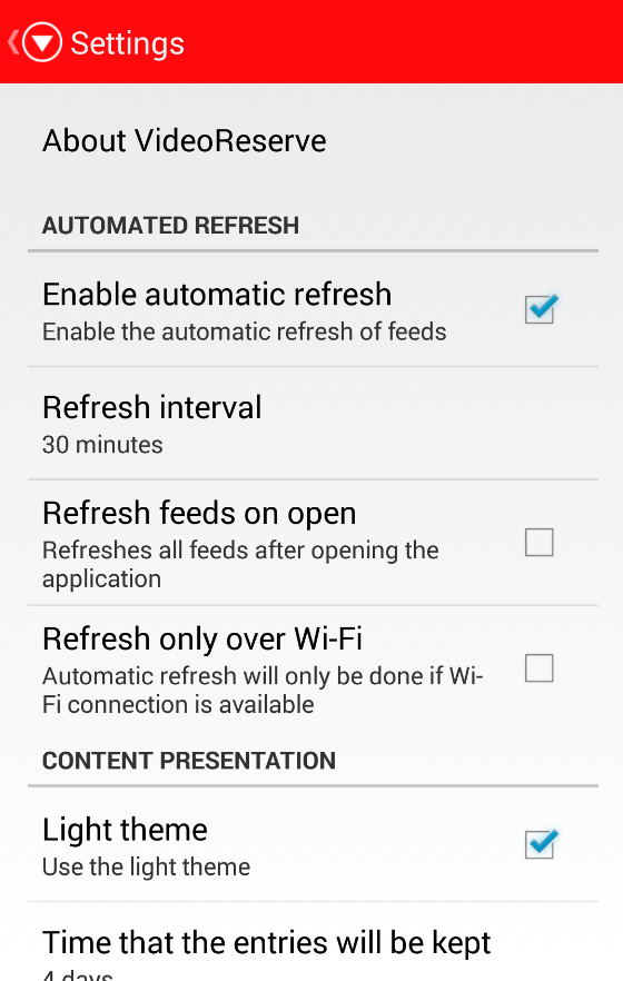 Video Reserve