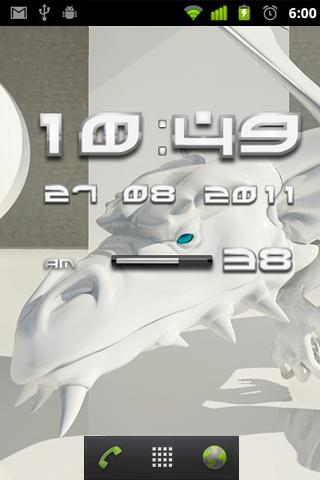 White Dragon Clock Widget