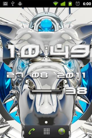 White Dragon Clock Widget