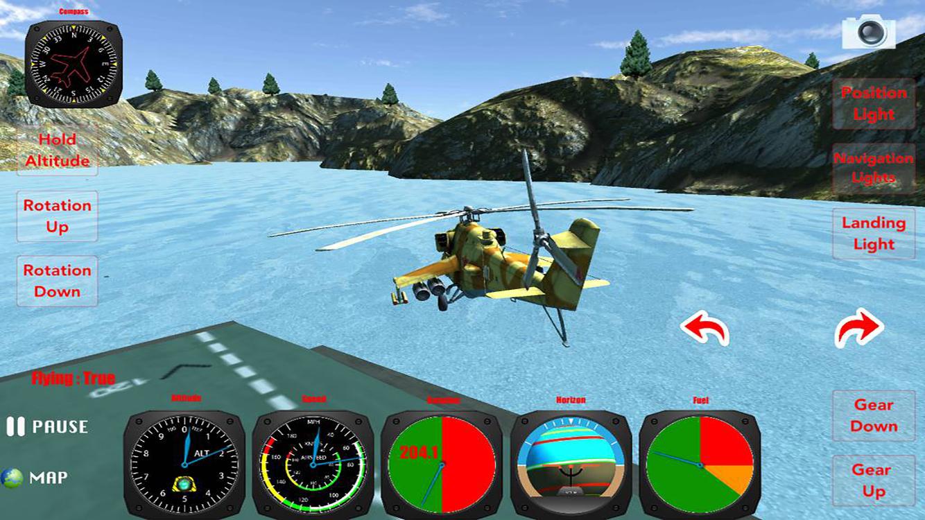 X Helicopter Flight 3D