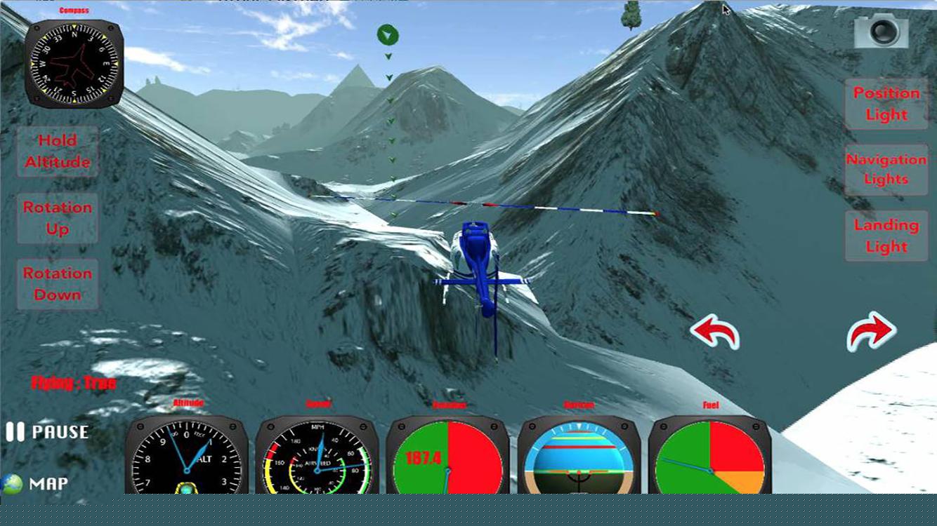 X Helicopter Flight 3D