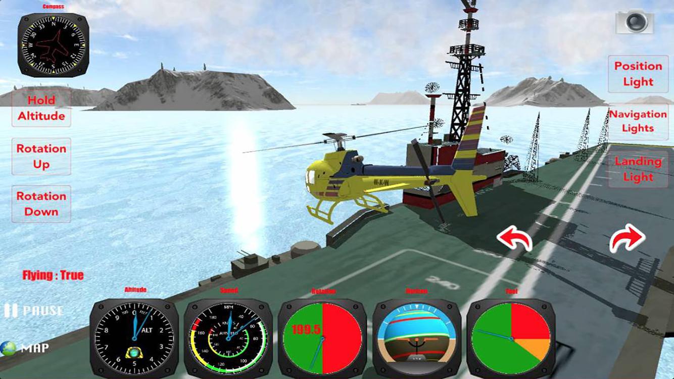 X Helicopter Flight 3D