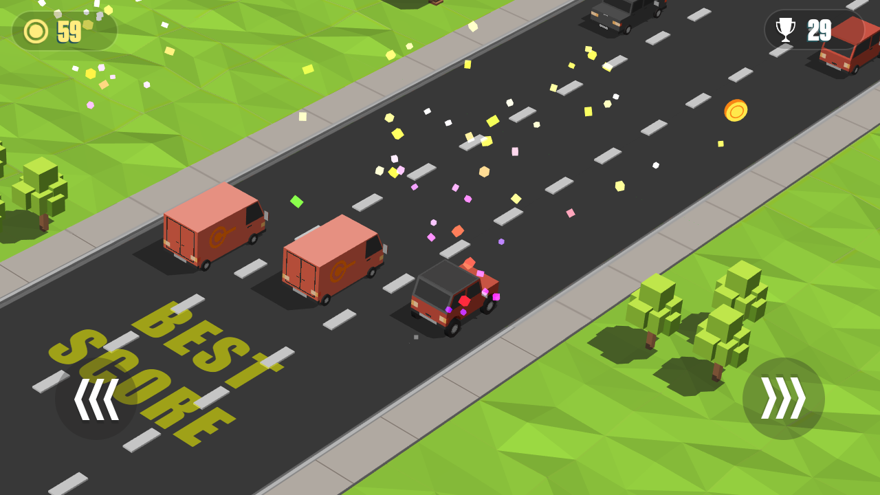 Blocky Cars: Traffic Rush