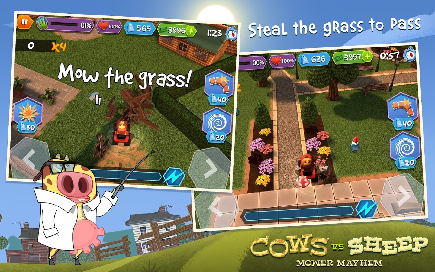 Cows Vs Sheep: Mower Mayhem