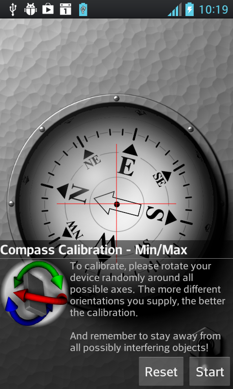3D Stabilized Ball Compass