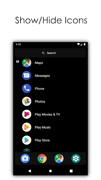 Black Launcher - Simple and Battery Friendly
