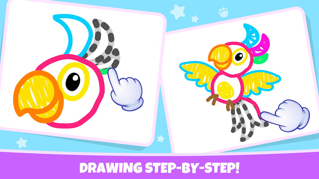 Pets Drawing for Kids and Toddlers games Preschool