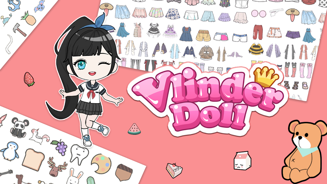 Vlinder Doll: Dress up games (free shopping)