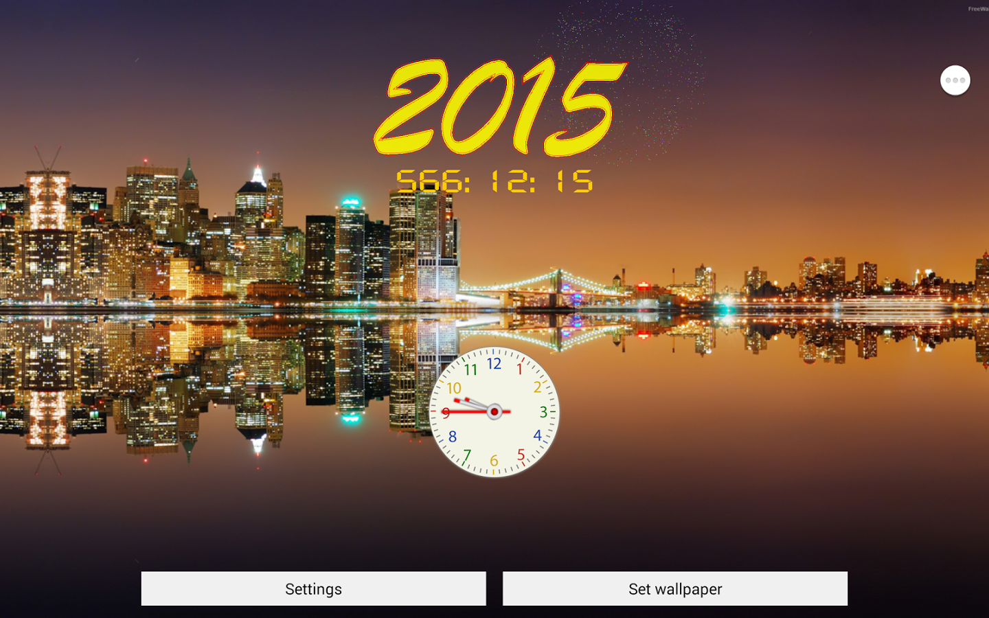 Fireworks With Analog Clock