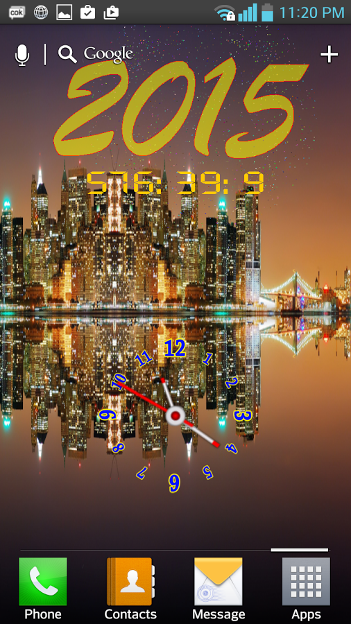 Fireworks With Analog Clock