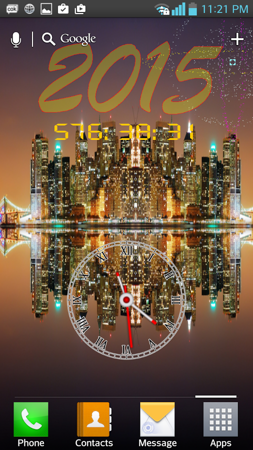 Fireworks With Analog Clock