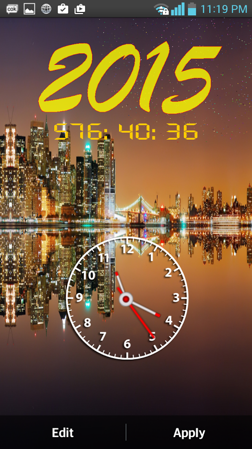 Fireworks With Analog Clock