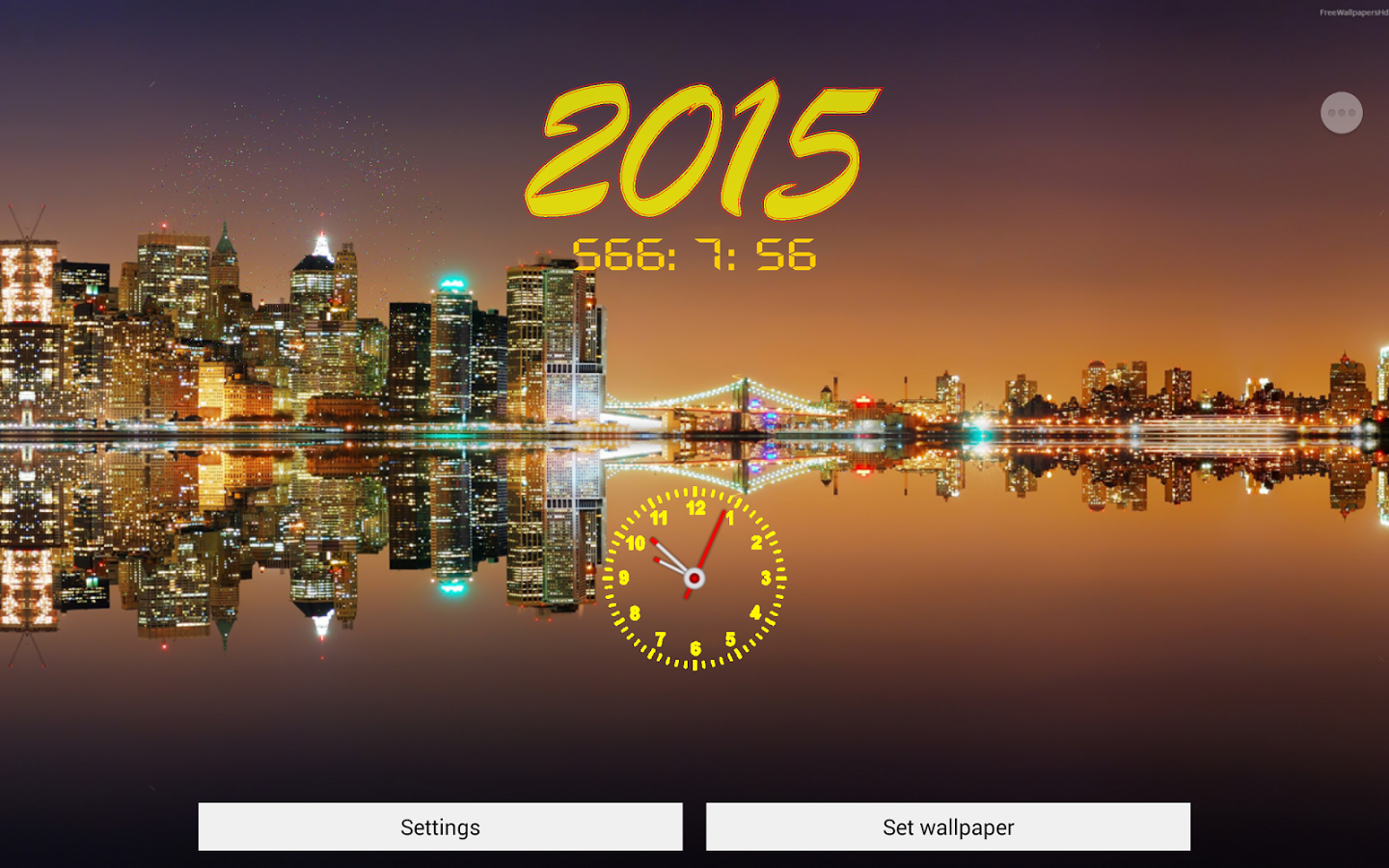 Fireworks With Analog Clock