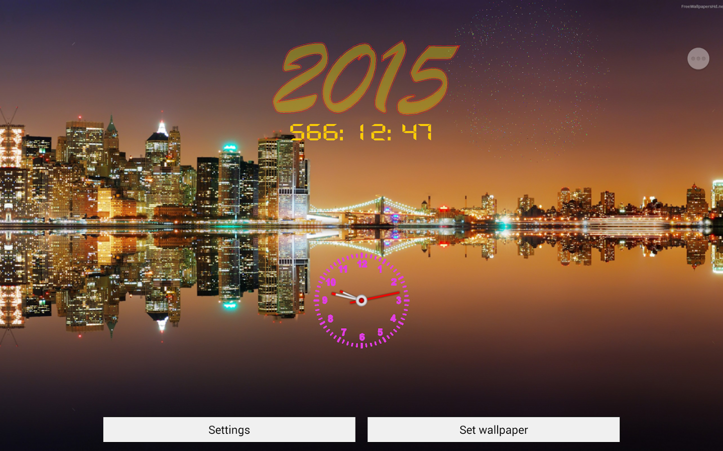 Fireworks With Analog Clock