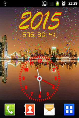 Fireworks With Analog Clock