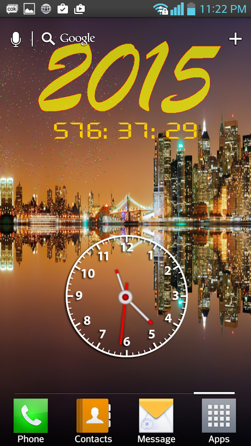 Fireworks With Analog Clock