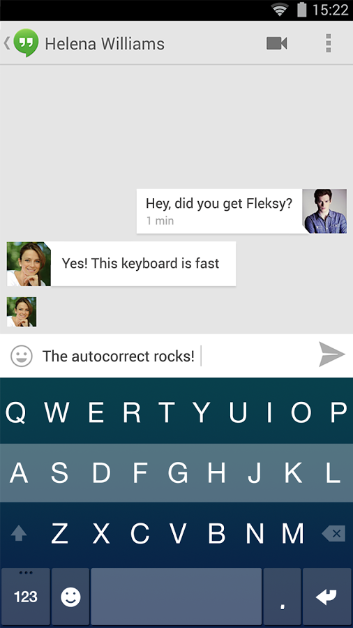 Fleksy Keyboard Trial