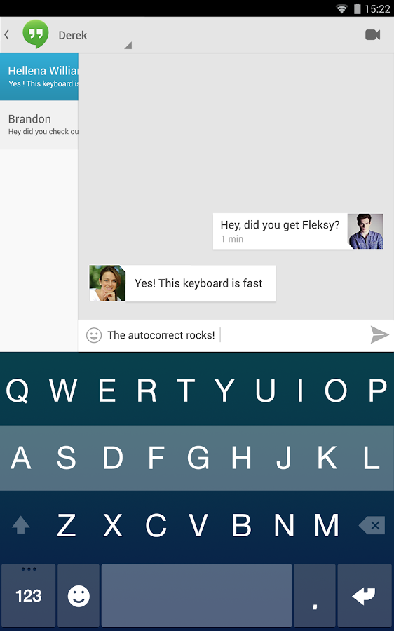 Fleksy Keyboard Trial