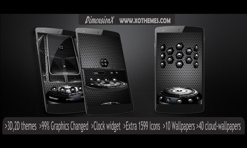 Next Launcher Theme Alien Dark