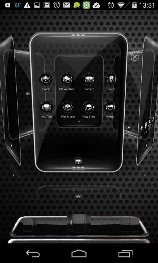 Next Launcher Theme Alien Dark