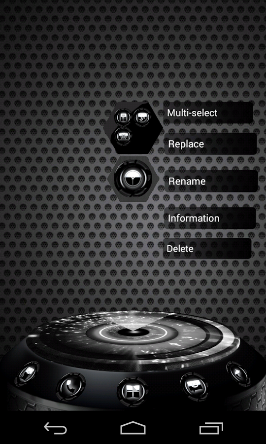 Next Launcher Theme Alien Dark