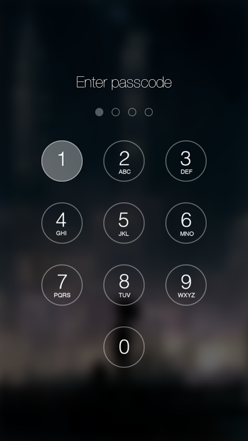 Passcode Keypad Lock Screen