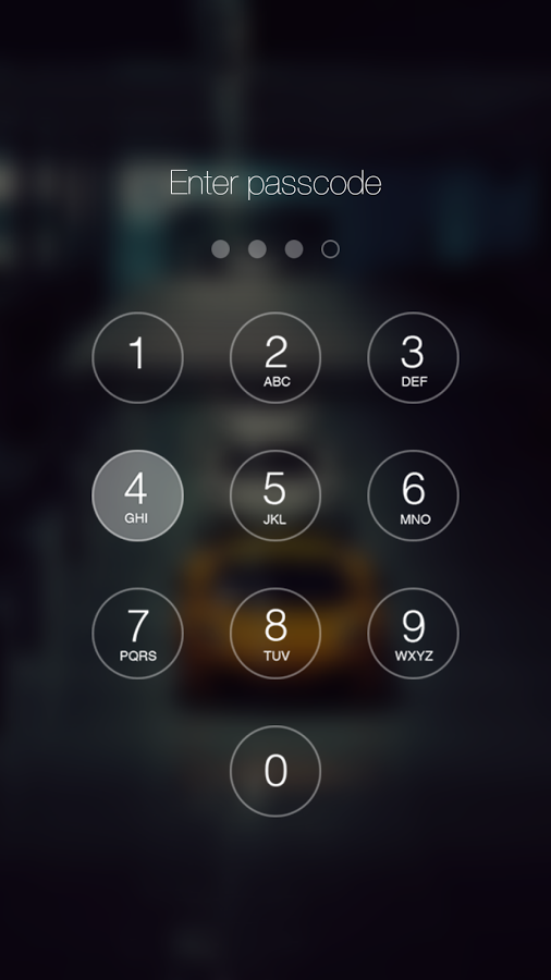 Passcode Keypad Lock Screen