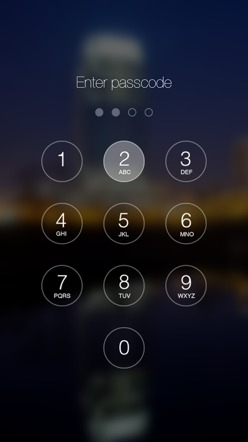 Passcode Keypad Lock Screen