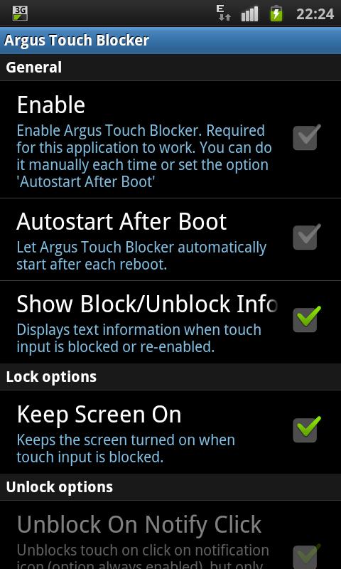 Touch Blocker / Disable Touch