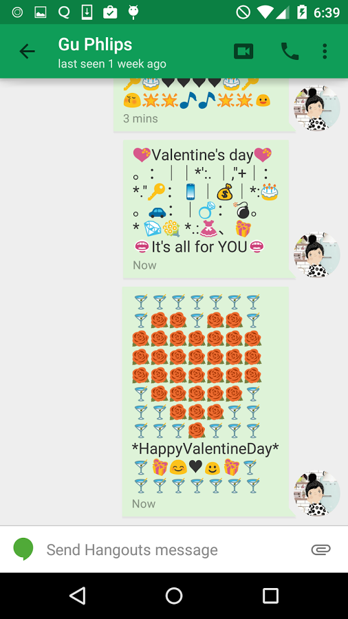 romantic emoji art