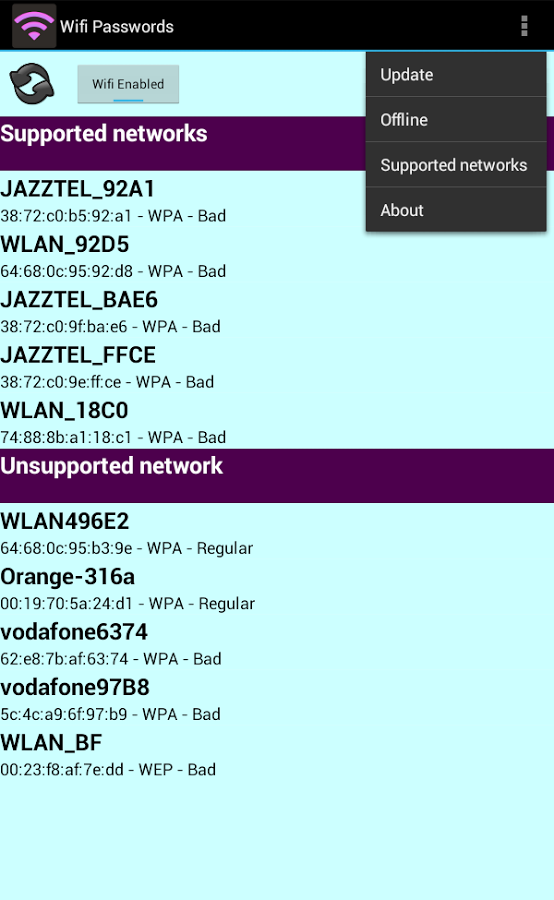 Wifi Claves