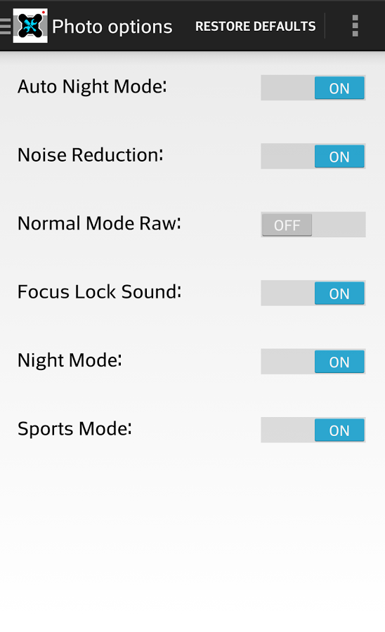 XCam LG Settings