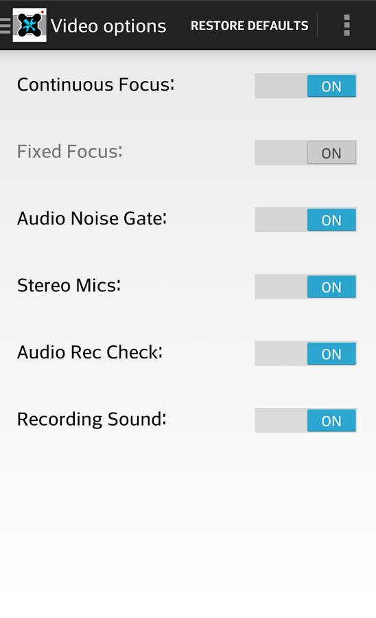 XCam LG Settings