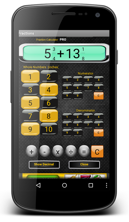 Fractions Calculator PRO