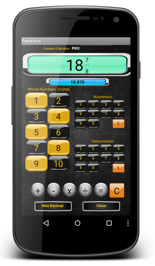 Fractions Calculator PRO