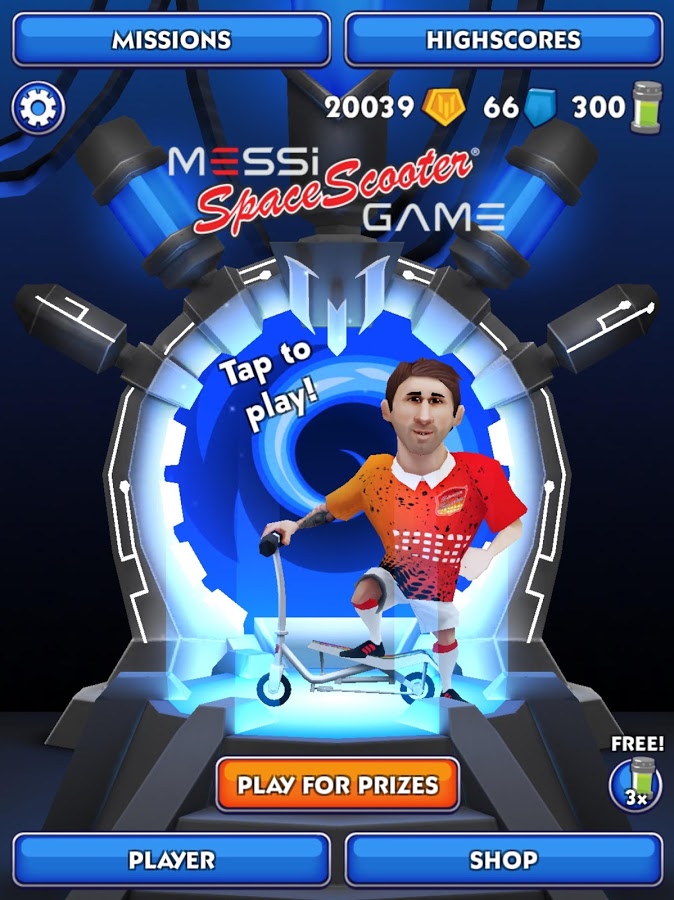 Messi Space Scooter Game