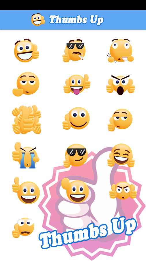 Thumbs Up Sticker Emoji Gif