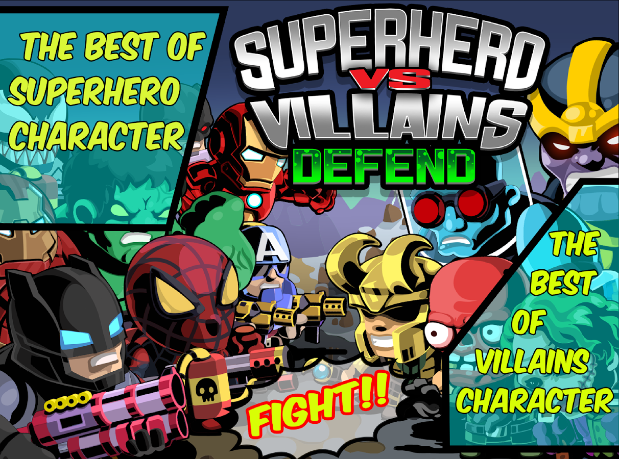 SuperHero VS Villains Defense (Mod Money)