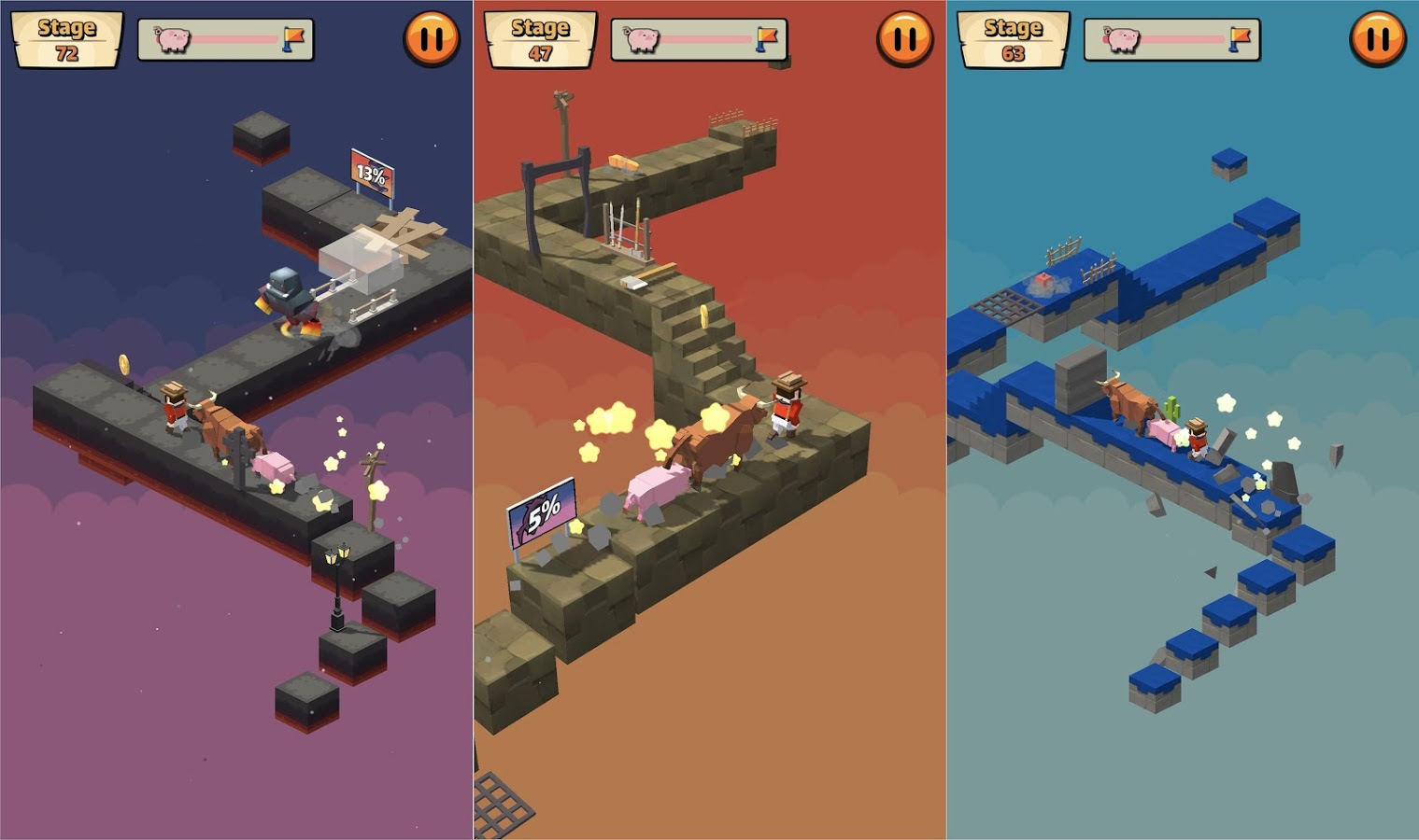 Cow Pig Run Tap: The Infinite Running Adventure (Mod Money)