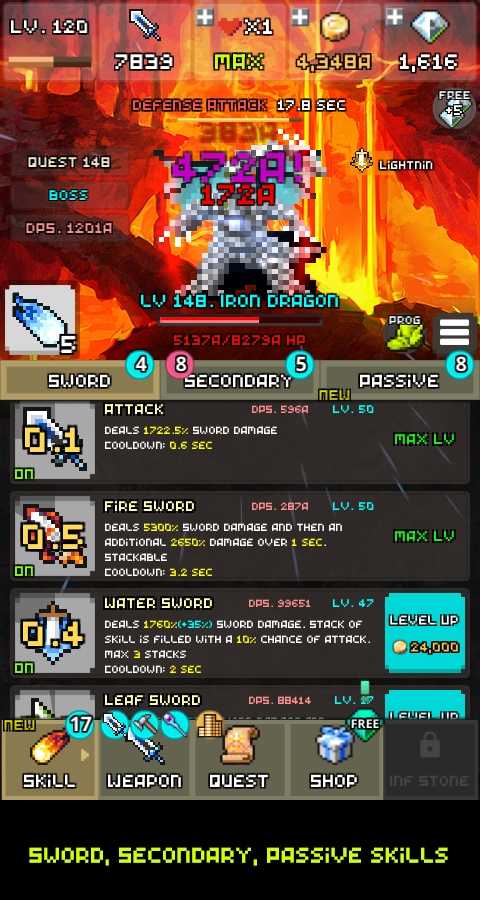 One Combo Sword - Grow your Sword (Mod)