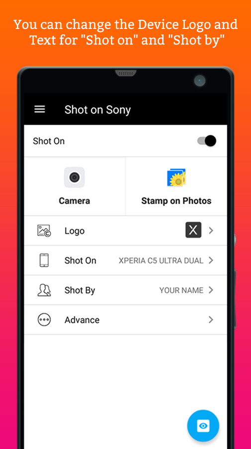 ShotOn for Sony: Auto Add Shot on Photo Watermark