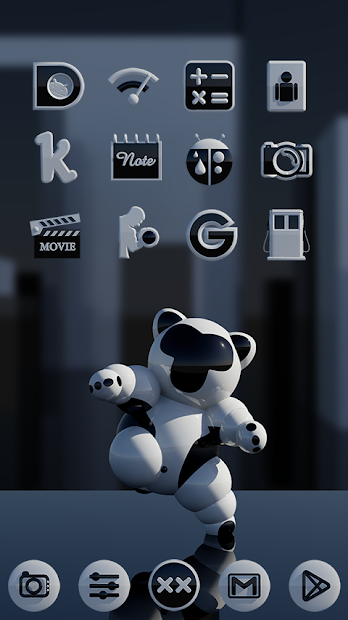 MONOO Icon Pack Black & White 3D HD