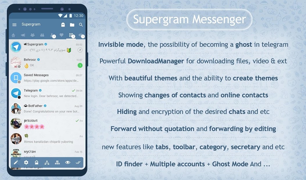 Supergram Pro - Super Advanced Messenger