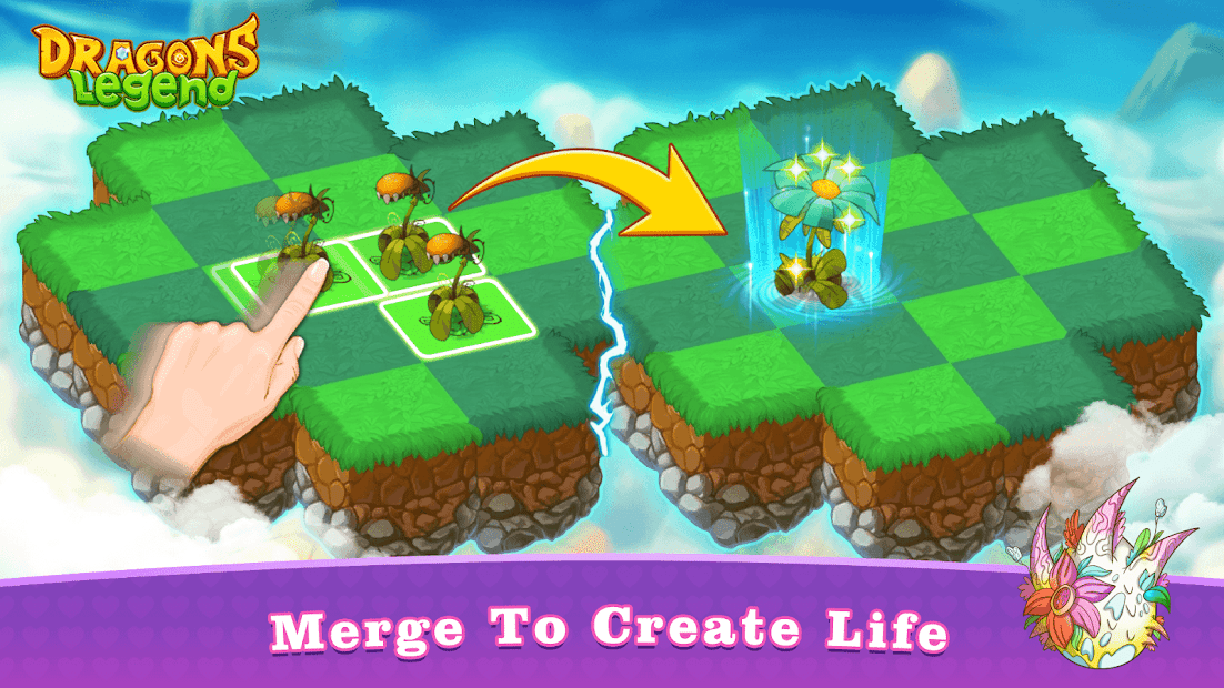 Dragons Legend - Merge and Build Game ( Mod free shopping )