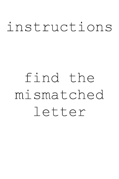 The Impossible Letter Game