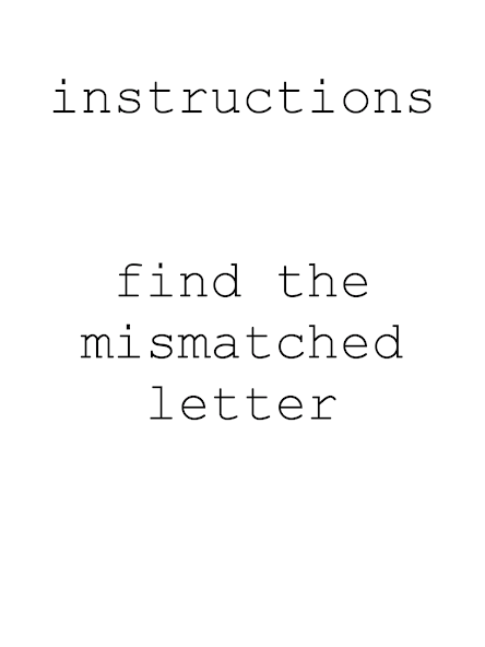 The Impossible Letter Game